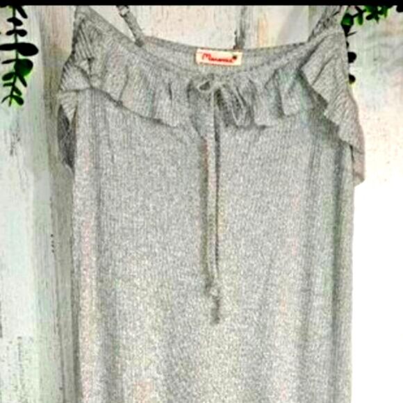 Anthropologie Ruffled Sundress in GRAY - Picture 3 of 6